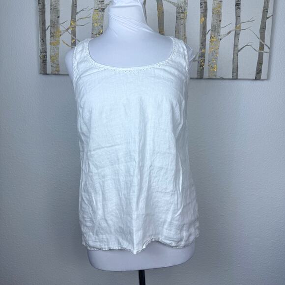 J Jill 100% Linen Tank Sheath Capsule Wardrobe White XS - Picture 1 of 6